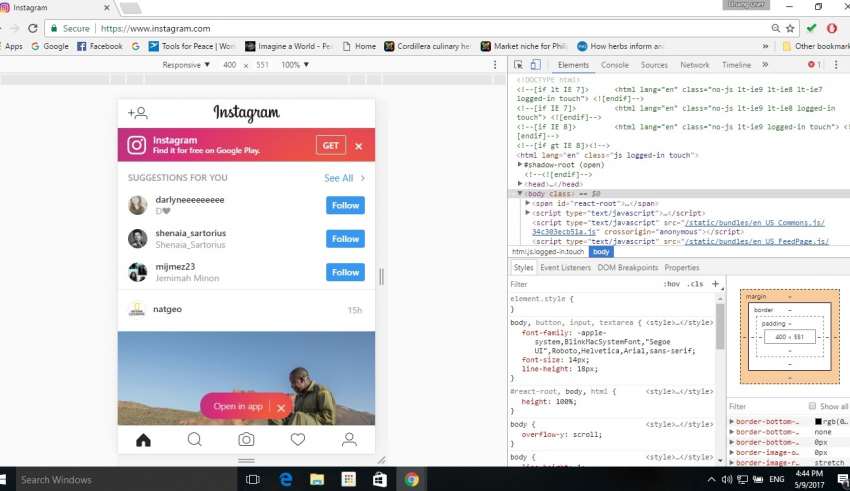 Instagram, photo upload, PC, laptop, web application, tips