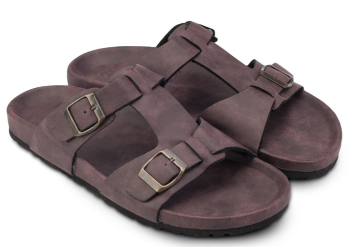 Faux Leather T-Strap Sandals