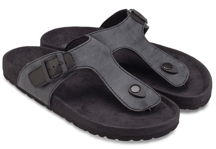 Faux Leather Thong Sandals
