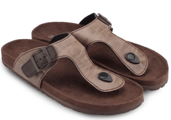 Faux Leather Thong Sandals