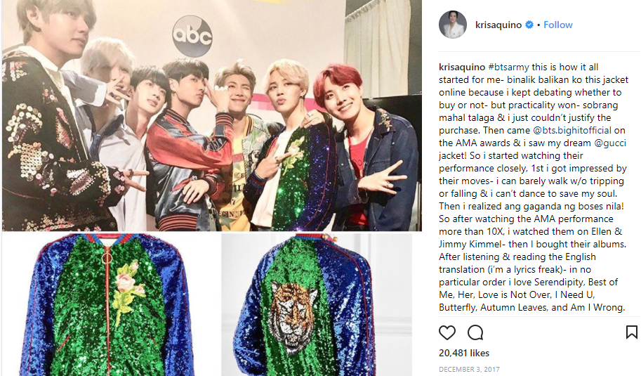 Kris Aquino, BTS
