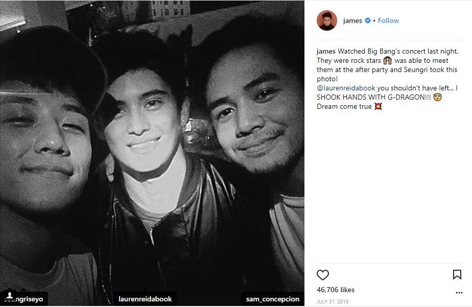 James Reid, Big Bang