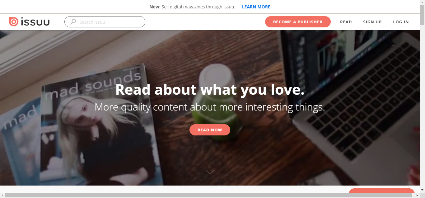 Issuu, Websites