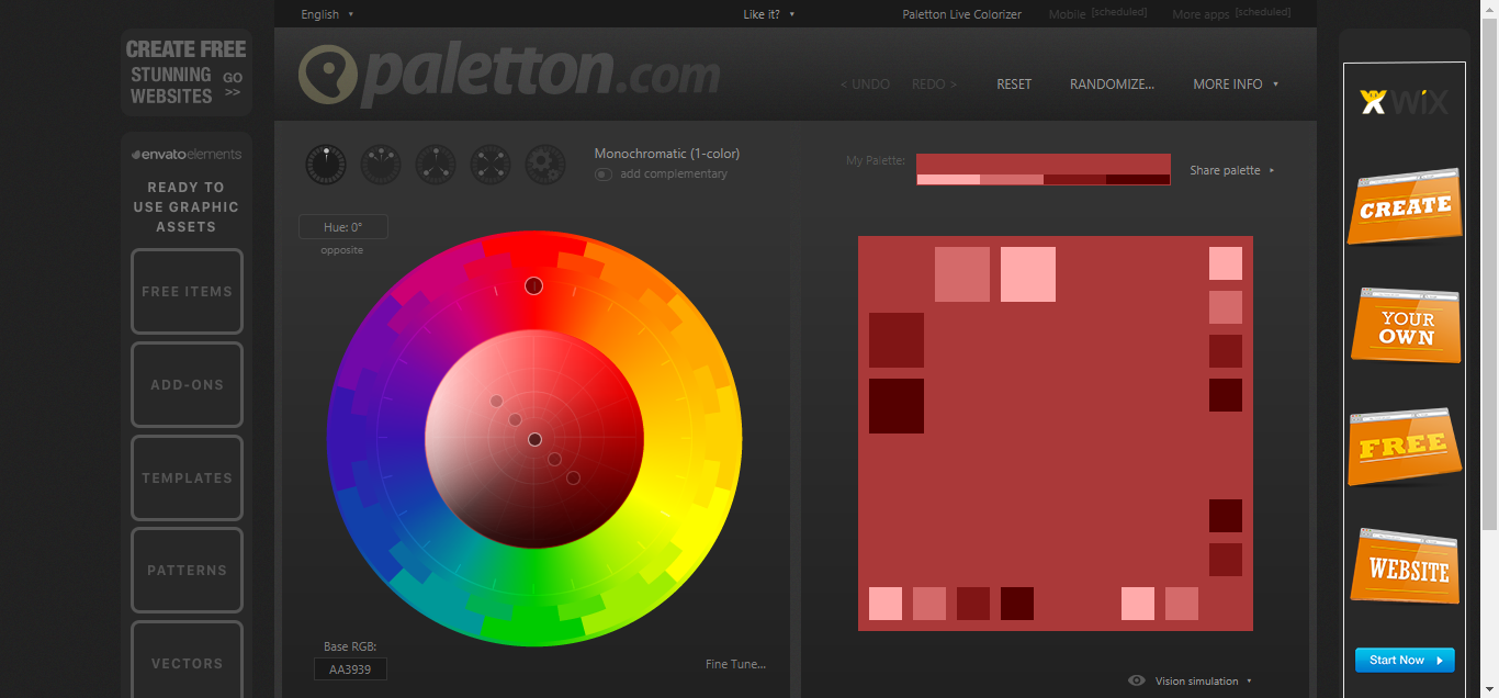 Paletton, Websites