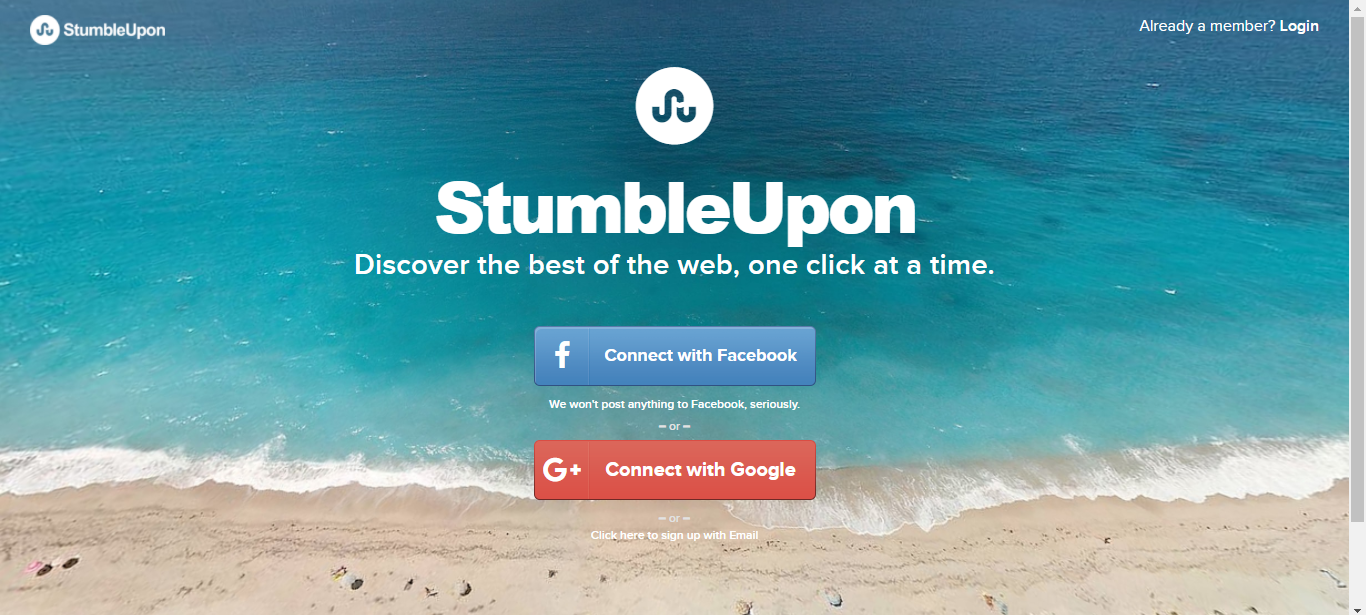 Stumbleupon, Websites