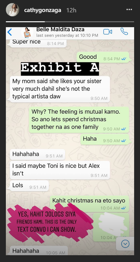 Alex Gonzaga, Isabelle Daza, Instagram