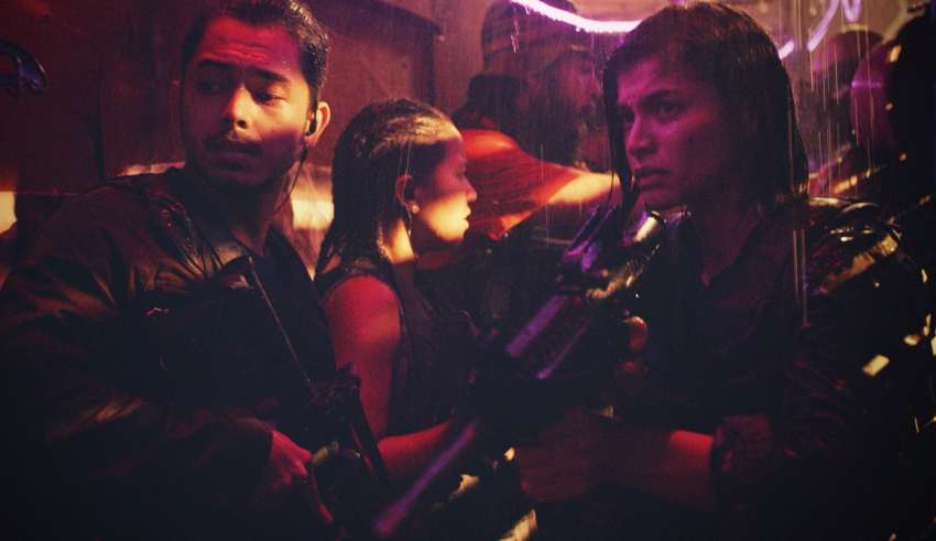 Anne Curtis, Mara Lopez, AJ Muhlach, and Tarek El Tayech in BuyBust (2018)