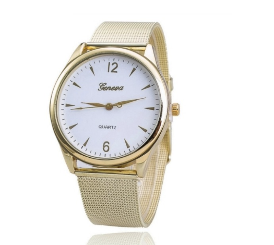Geneva Melody Gold Knitted Mesh Watch