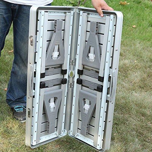 Portable 4-Seater Aluminum Folding Table