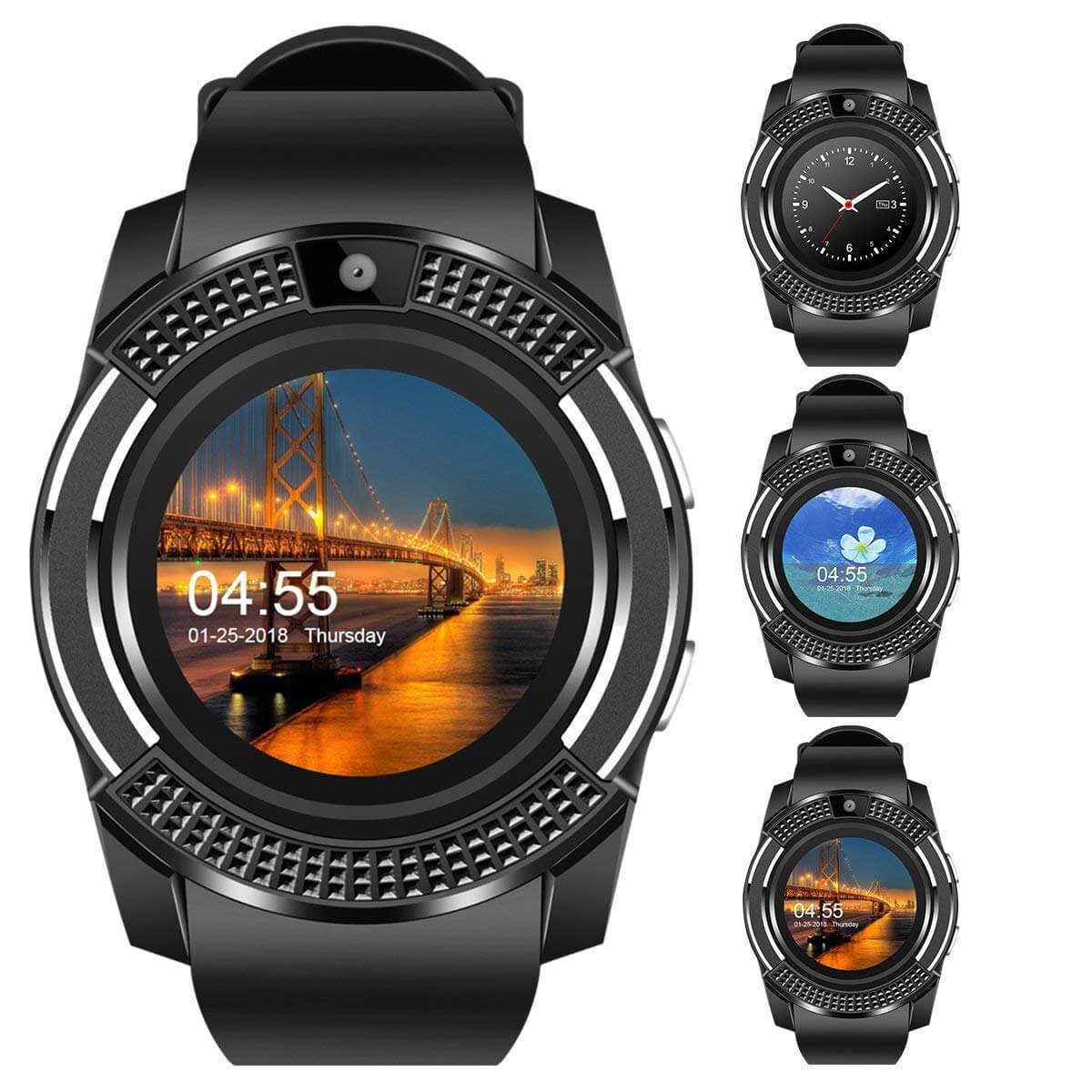 V8 Smart Watch Phone Camera Bluetooth Music Player And SIM 