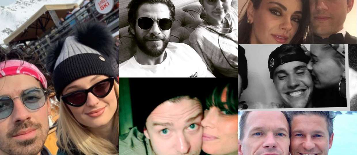 Ashton Kutcher, Mila Kunis, Sophie Turner, Miley Cyrus, Liam Hemsworth, Justine TImberlake, Jessica Biel, Neil Patrick Harris, David Burtka, Justine Bieber, Hailey Baldwin and Joe Jonas