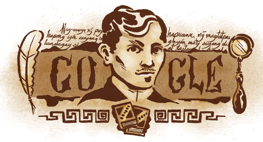 Jose Rizal in Google.com Logo