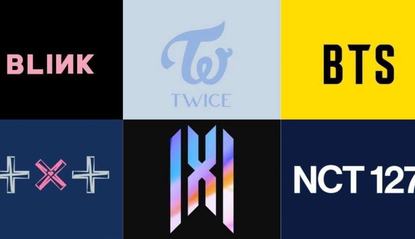 K pop group logos