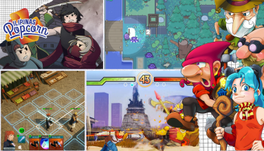 In-game screenshots and posters of Pinoy-made indie games.