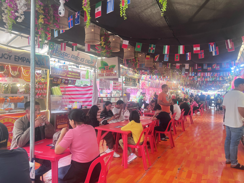A bustling food expo