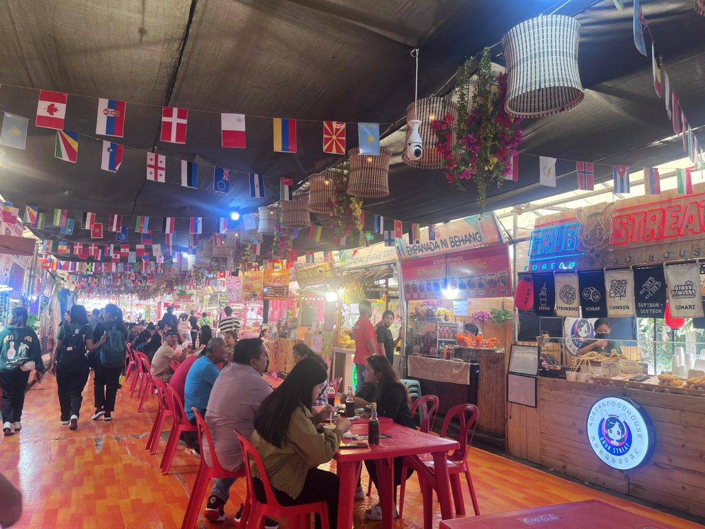 An array of food stalls at a food expo