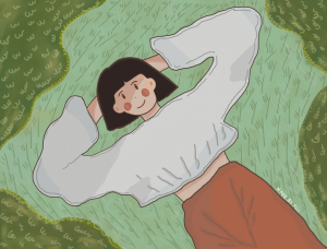 Girl laying down