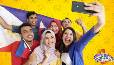 Filipino Supporter Taking Selfie Self Portrait Together